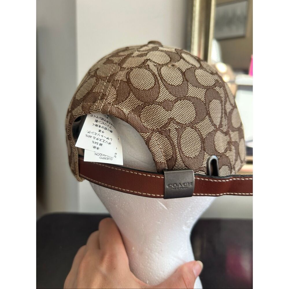 Coach Limited Edition Men's Cap Brown Adjustable Size Authentic Logo - Picture 3 of 5